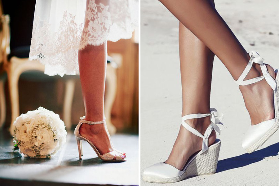 chaussure de mariage romantique