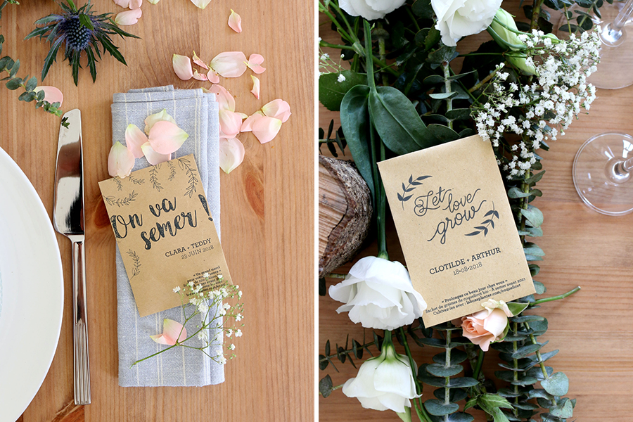 Acheter des sachets de graines pour mariage - 10 Sachets 'Semez les graines